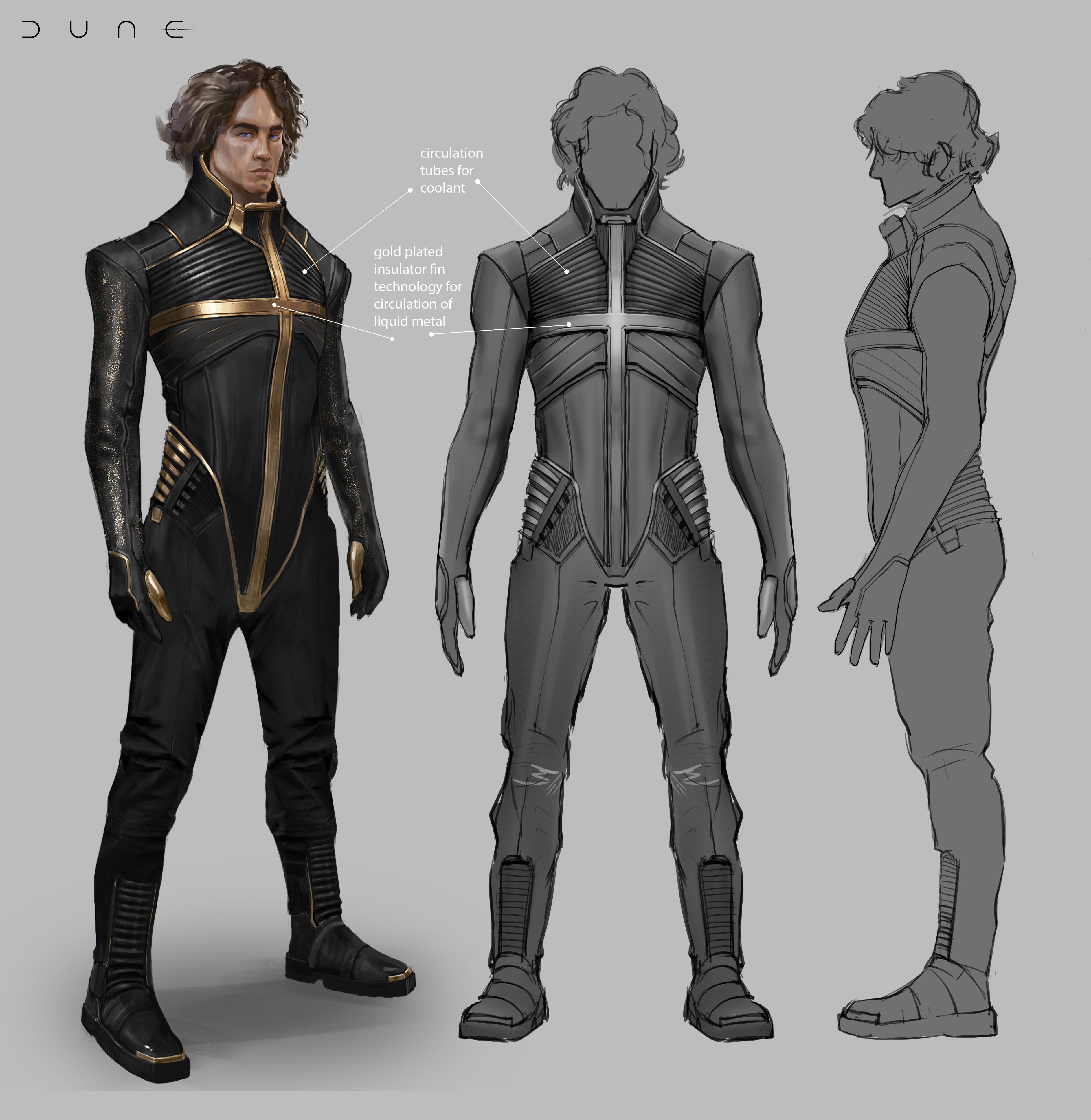 Concept art av Paul Atreides i kejsarens dräkt
