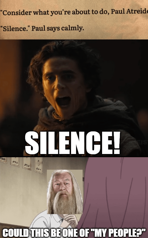 Meme om adaptionsval med Paul Atreides-referens
