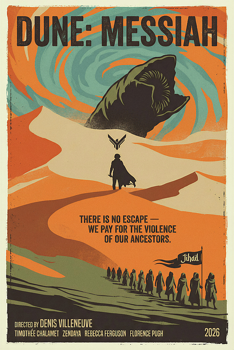 Bokomslag för Dune Messiah jämfört med Dune 3 filmposter