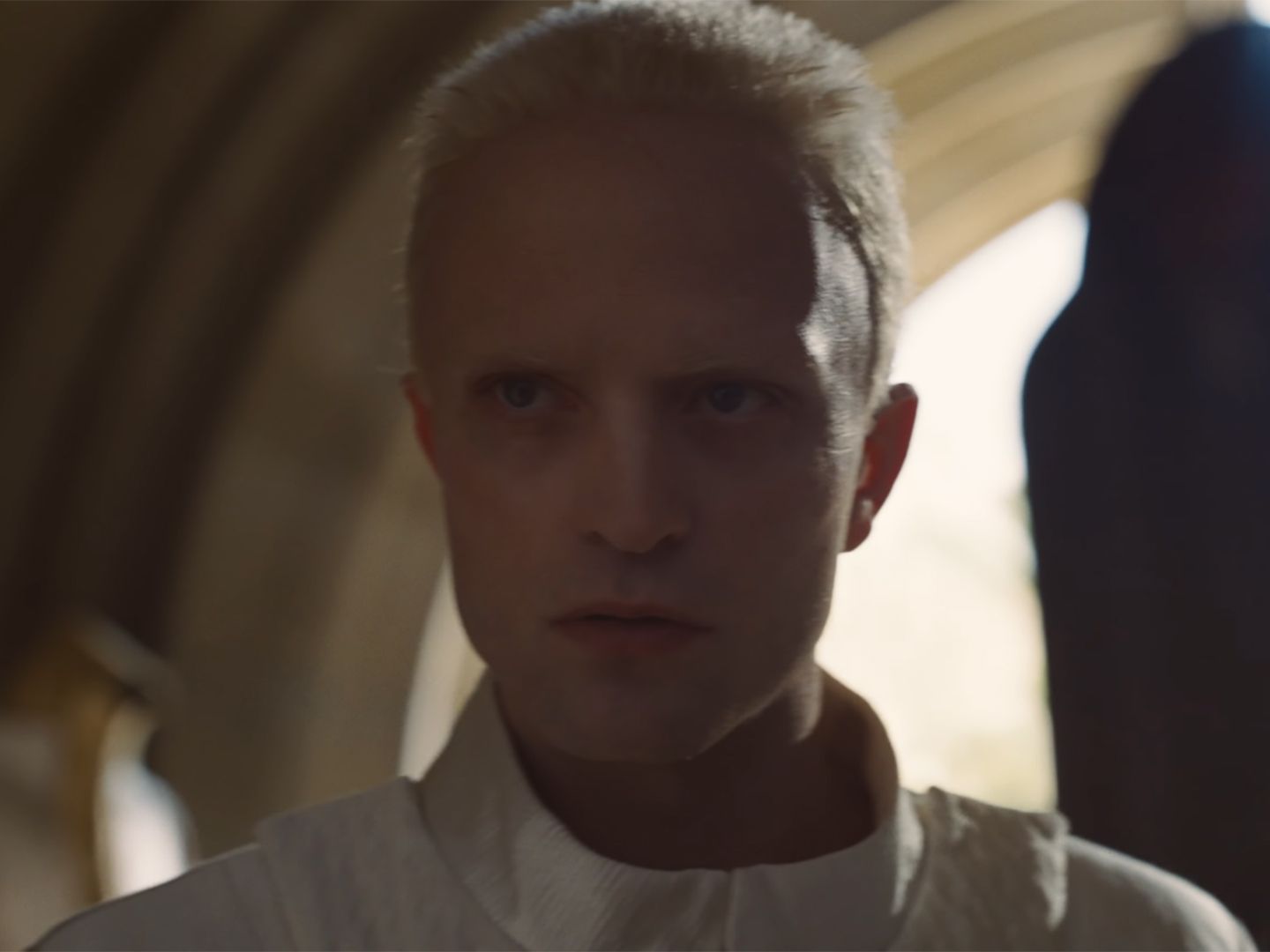 Karaktärsaffisch för Scytale spelas av Robert Pattinson i Dune: Part Three