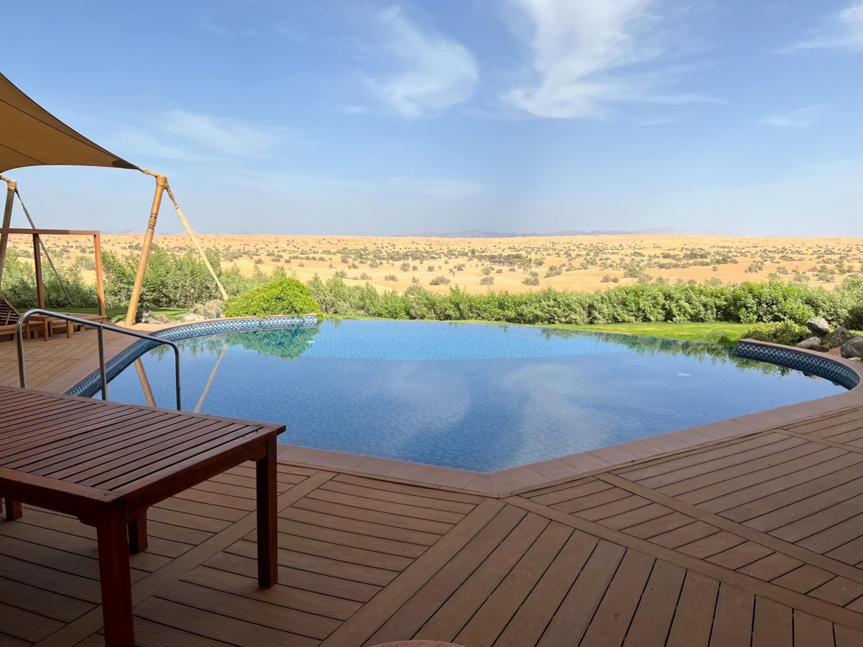 Lyxig ökencamping i Abu Dhabi