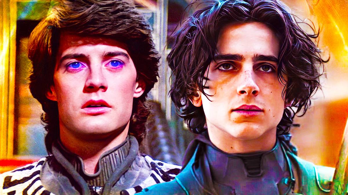 Jämförelsebild av Paul Atreides utseende i Dune 2 och Dune 3