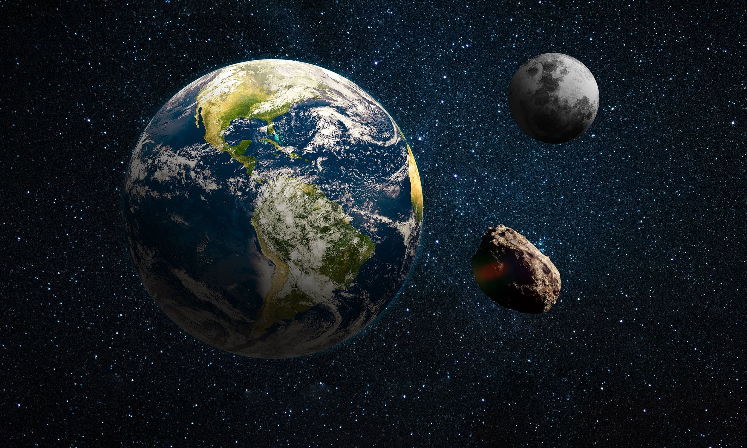 En ökenplanet med två månar på himlen